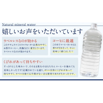 嬬恋銘水 ラベルレス天然水 2L × 10本入  備蓄用にも!