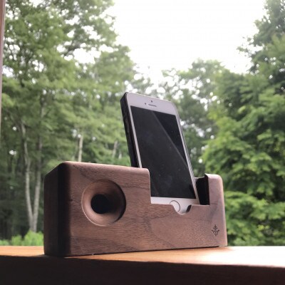 木製スマホスピーカー　アウルmini  ウォールナット