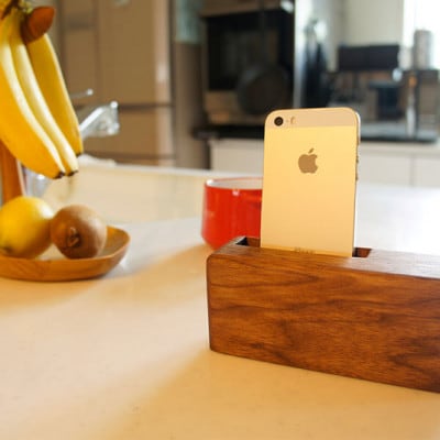 木製スマホスピーカー　アウルmini  ウォールナット