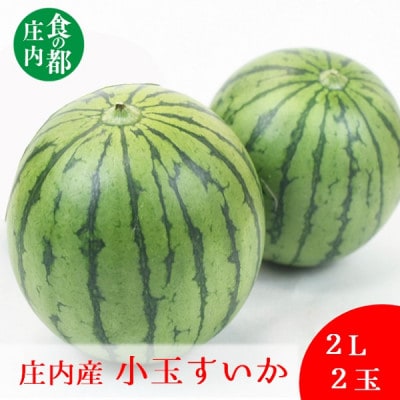 食の都庄内【令和7年産】庄内の小玉すいか2玉(2L) HS4-239