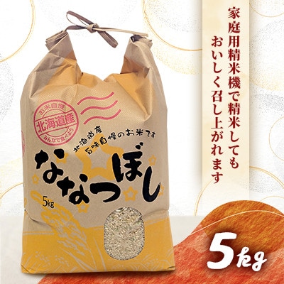 【毎月定期便】北海道伊達市産ななつぼし　玄米5kg全3回