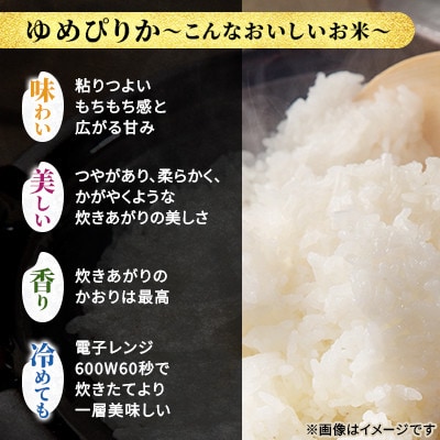【発送月固定定期便】【10月下旬より発送予定】北海道伊達市産 ゆめぴりか 精米 10kg全3回