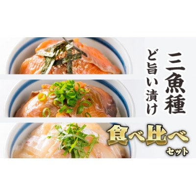 【お試し】3種の魚の漬け丼 食べ比べセット (各種1袋入り 計3袋)