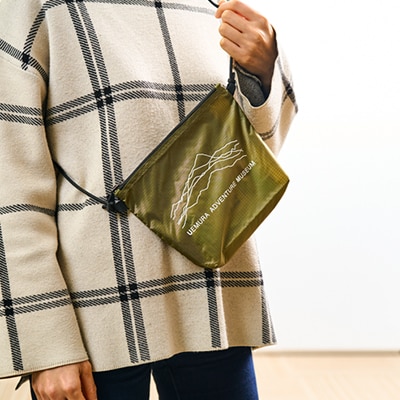 板橋区植村冒険館オリジナルグッズ「サコッシュ(カーキ)」