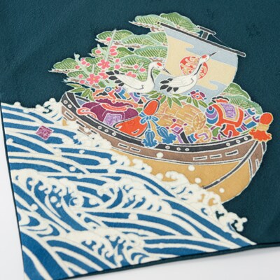 手描き友禅 袱紗(宝船模様袱紗)