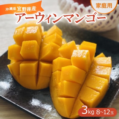 【2025年発送・家庭用】宜野座産のアーウィンマンゴー3.0kg(8～12玉)