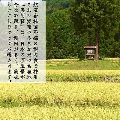 2021年11月発送開始『定期便』新潟県奥阿賀産こしひかり25kg　精米毎月お届け全10回