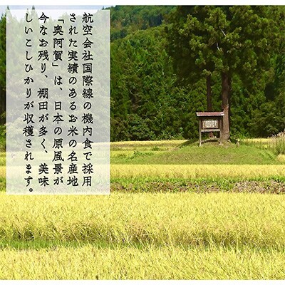 2023年2月発送開始『定期便』新潟県奥阿賀産こしひかり20kg(5kg×4)精米毎月お届け全7回