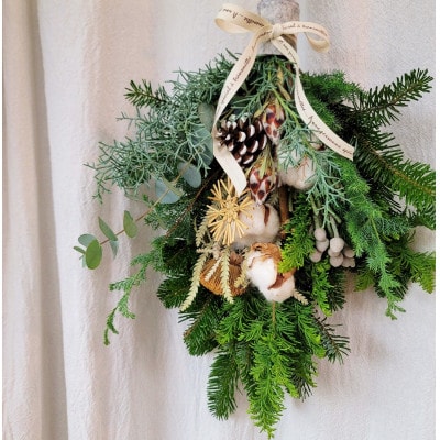 【自分で作る】Xmasスワッグキット【しろいゆき】