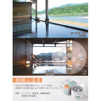 阿賀のゆクレイパック(きりん山温泉)100g 見せたくなるすっぴん肌へ