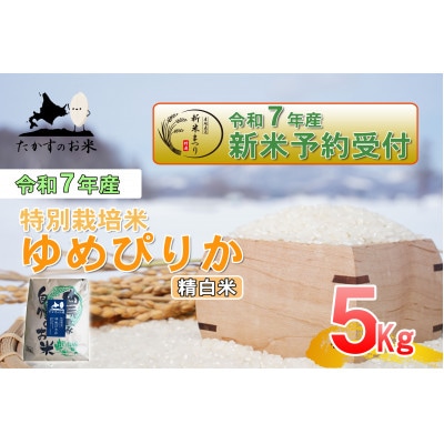 令和7年産新米予約 たかすのお米 特別栽培米 ゆめぴりか 5kg(精白米)