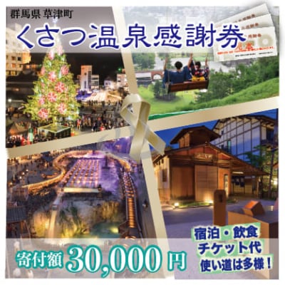 くさつ温泉感謝券【寄付額30,000円】