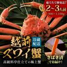 【1～3月に発送】【捌き済で楽々】茹で越前がにズワイガニ大1杯(900g～1.1kg)