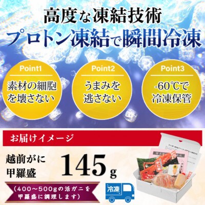 [トライアル返礼品][訳あり]越前がに甲羅盛(越前がに甲羅盛145g前後×1個)合計1個
