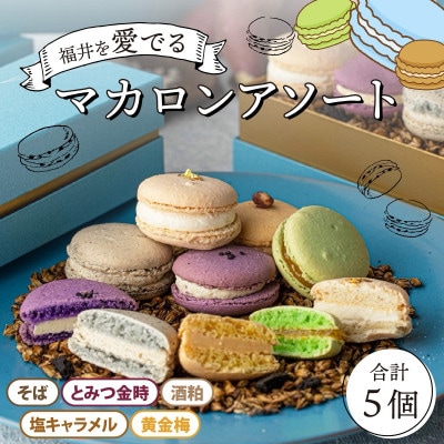 【ふるさと納税】福井の原材料にこだわった マカロンアソート 5個セット Vol.2