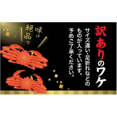 【訳あり】まっ田の越前がに 約1kg 3～4杯詰め合わせセット【11月～3月配送】