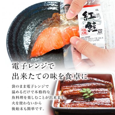 煮魚 焼魚 4種8切+うなぎ蒲焼1尾 セット 温めるだけ