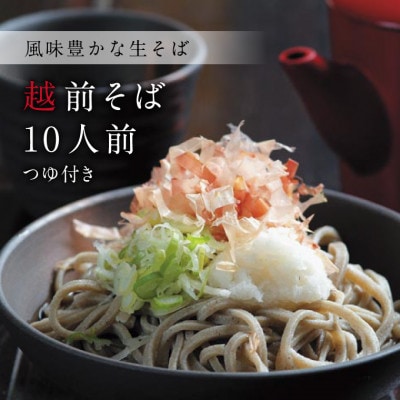 越前そば 生蕎麦 10食 つゆ付き