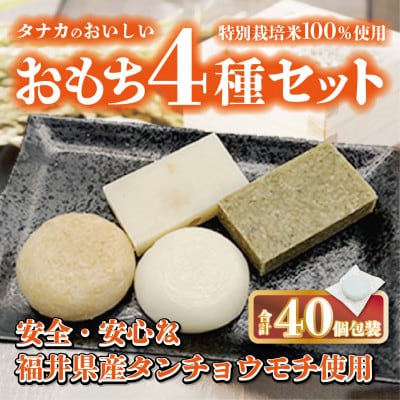 特別栽培米　タナカのおもち4種セット　合計40個