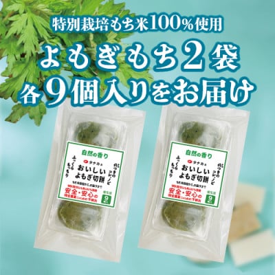 特別栽培タンチョウもち米使用　よもぎもち　合計18個