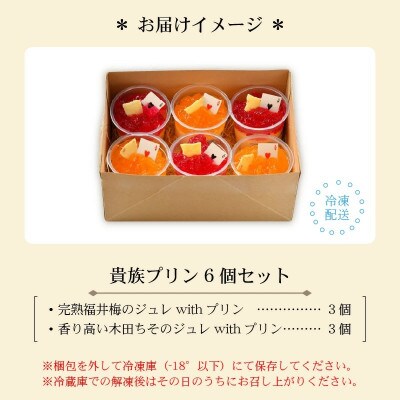 福井を味わう♪ 貴族プリン 6個セット