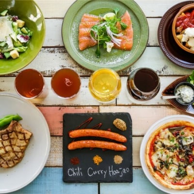 自家醸造のクラフトビール飲み放題付ペアお食事券