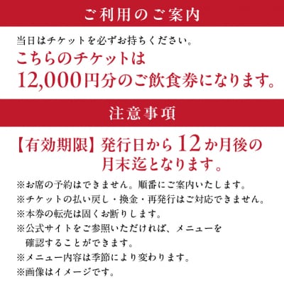 【渋谷区オリジナルメニュー】 ご飲食券 12,000円分[渋谷西村フルーツパーラー道玄坂店]