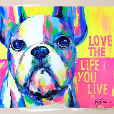 愛犬アート F30号 EIJI TAMURA DOG ART【フルオーダーメイド絵画】