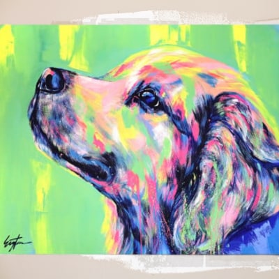 愛犬アート F40号 EIJI TAMURA DOG ART【フルオーダーメイド絵画】