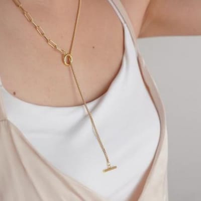 [Cherieオリジナルネックレス]shine through necklace (curve)