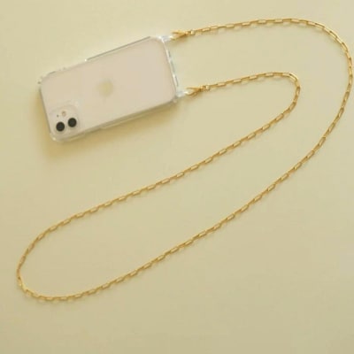 [Cherieスマホショルダー] smartphone shoulder-shine-/ gold