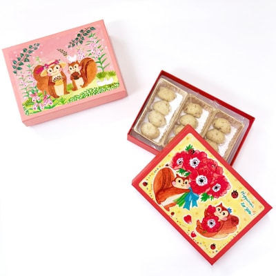 [西光亭]くるみのクッキー&チョコマカダミアクッキー(各1個/お渡し用のお手提げ袋2袋付)