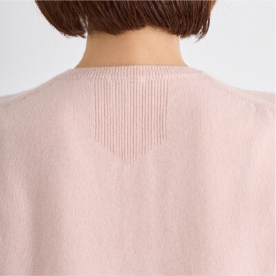 ベビーカシミヤ　カーディガン　レディース　Lサイズ　【ピンク】 【178005-3】