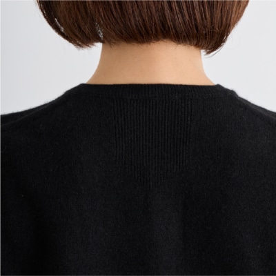 ベビーカシミヤ　カーディガン　レディース　Mサイズ　【ブラック】 【178006-2】