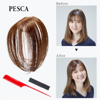 ヘアメイト チャチャ　ロングライトブラウン[ワンポイントウィッグ] チャチャテープ1本・専用コーム付