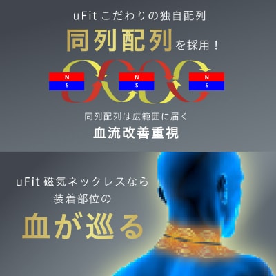 uFit 磁気ネックレス【ブラック・51cm】 【136033-4】