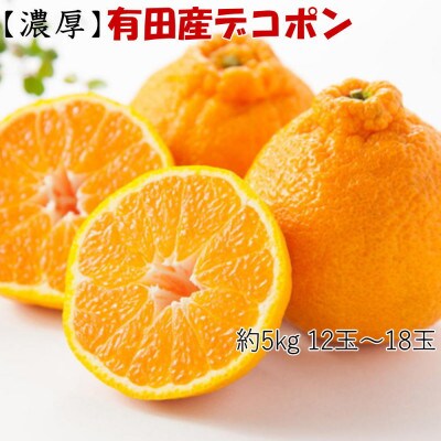 【お味濃厚】紀州有田産の大玉デコポン約5kg(12玉～18玉入り)(かつらぎ町)　