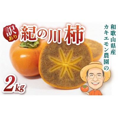 【訳あり・ご家庭用】紀の川柿 約2kg カキエモン農園
