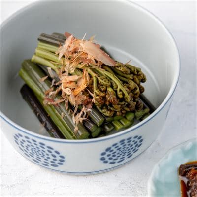 「西わらびの水煮」40パック【塩蔵・塩抜き済】