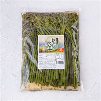 西わらびの水煮1kg ×3袋