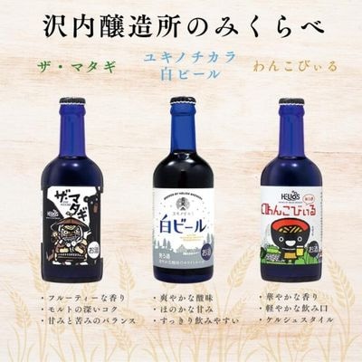 ヘリオス酒造　沢内醸造所のみくらべ300ml瓶3種6本セット