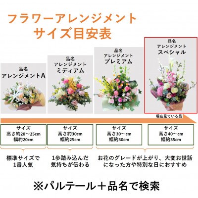 【レッド系】季節のフラワーアレンジメントスペシャル