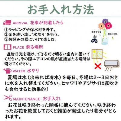 【毎月定期便】季節の花束　全6回