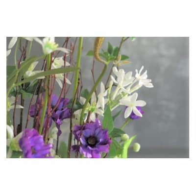 【空気をきれいにするお花】森の中　アートフラワー　生け花風のインテリア