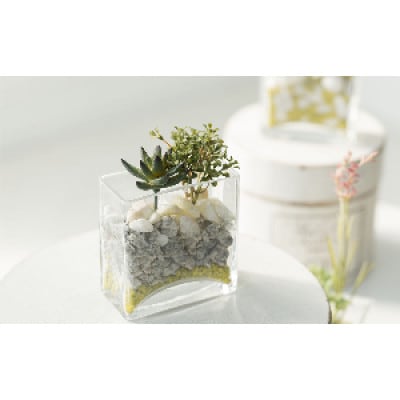 アートフラワー「天然石入り観葉植物」1個