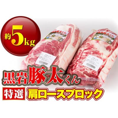 黒岩豚太くん　肩ロースブロックセット　計 約5kg