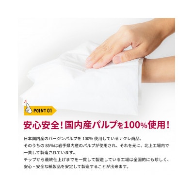 【北上市】ナクレ ハンドタオル(120組)5箱×10パック 50箱
