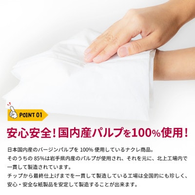 【北上市】ナクレ ハンドタオル(120組) 50箱　★ソーシャルプロダクツ賞 受賞★