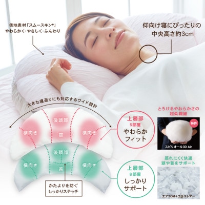 【グレージュxミルクティー】とろけるクロワッサン枕(柔らかさ気持ちよさを追求した枕)