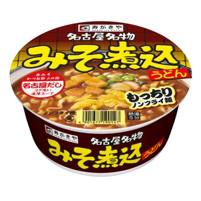 寿がきや　カップみそ煮込うどん　1箱(12食入)名古屋名物・伝統の味・赤みそ　ノンフライ麺使用